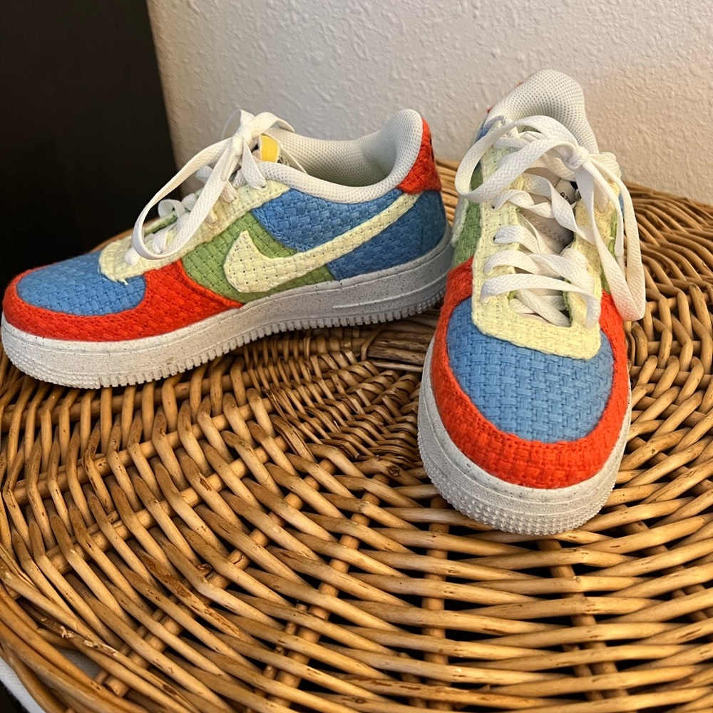 Nike Red and Blue Sneakers Vibrant Design